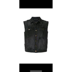 Saint Laurent Distressed Denim Waistcoat